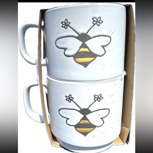 NWT Heartland Hive Stackable Bee Mugs | 2 Mugs